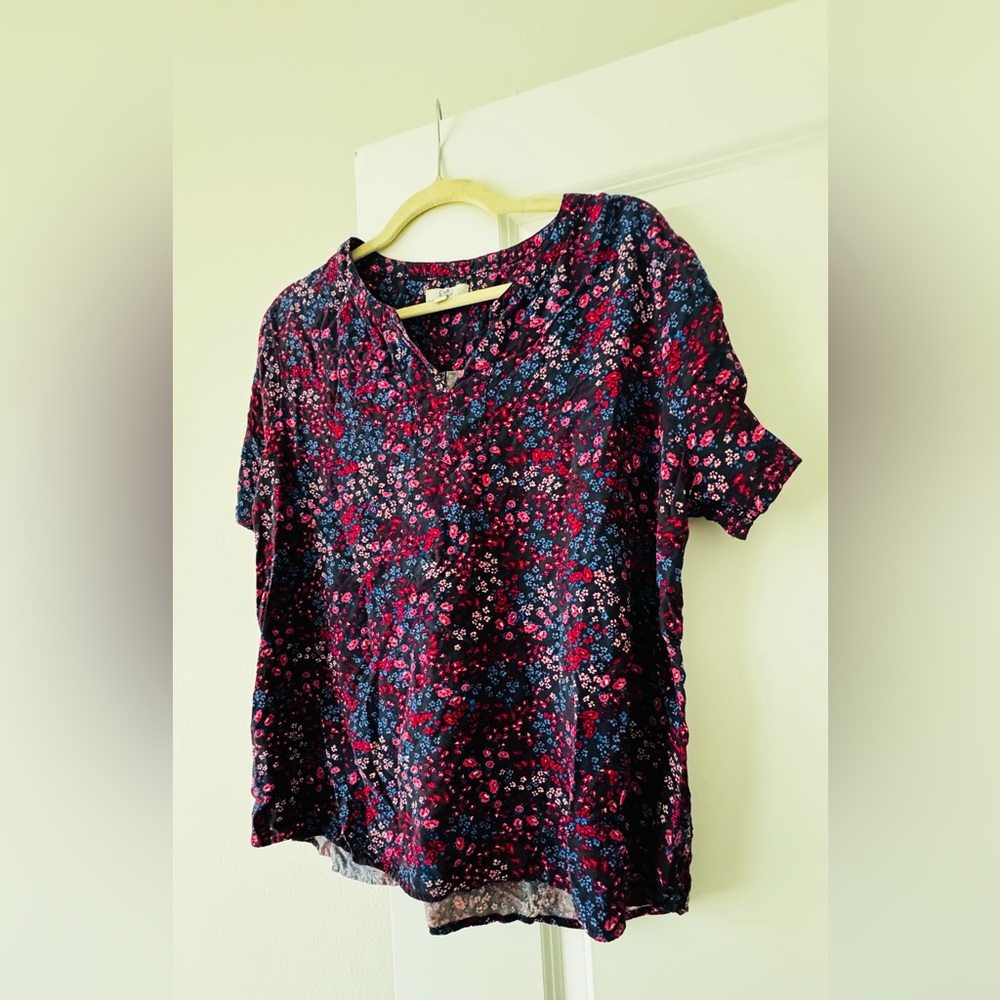 Croft & Barrow Multicolor Floral Blouse - Picture 5 of 8